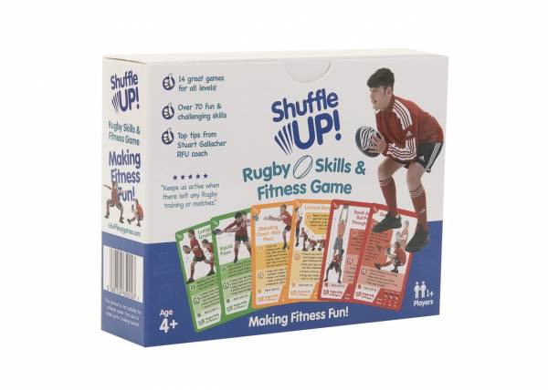 Shuffle Up Rugby Skills and Fitness Game the perfect present for players looking to work on staying match fit